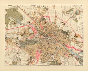 Mapa Berlina, wydrukowana przez C.L. Keller, Berlin, 1890 r.